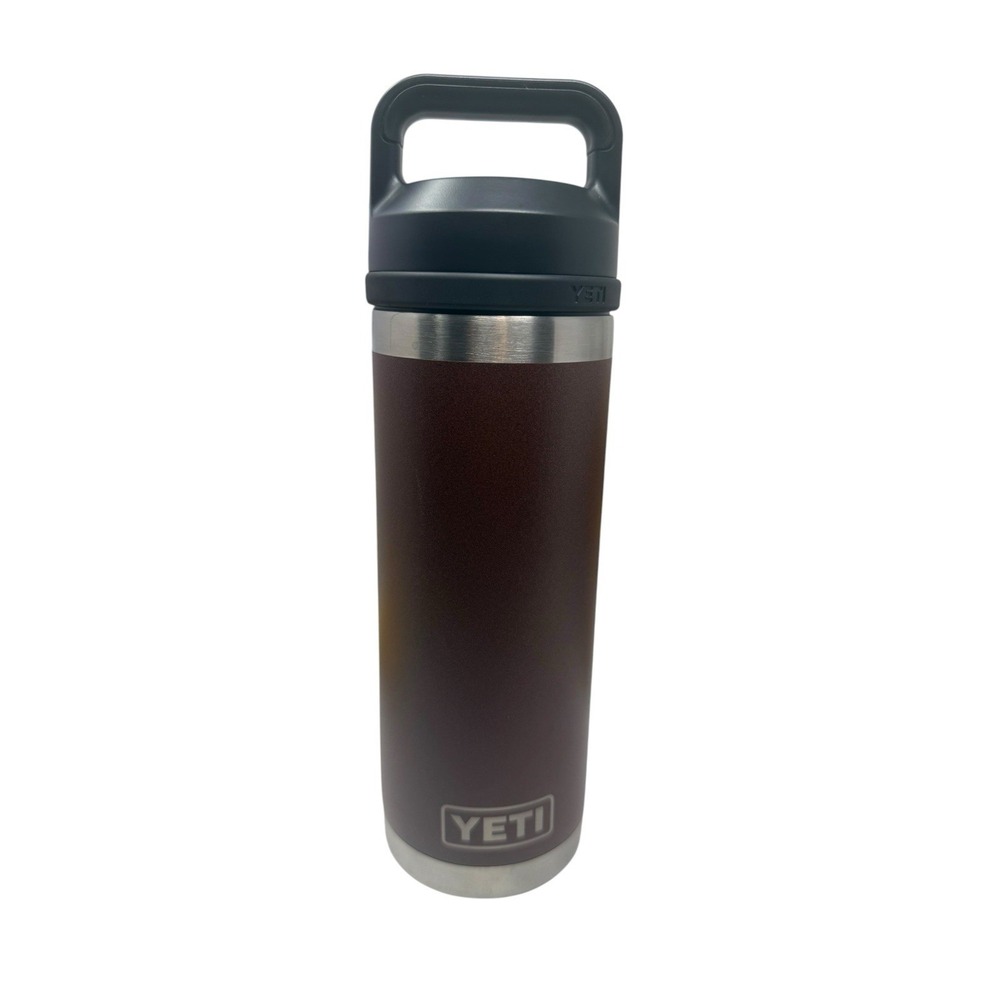 YETI 18oz Rambler Bottle Wetlands Brown Limited Edition Chug Cap Water Bottle